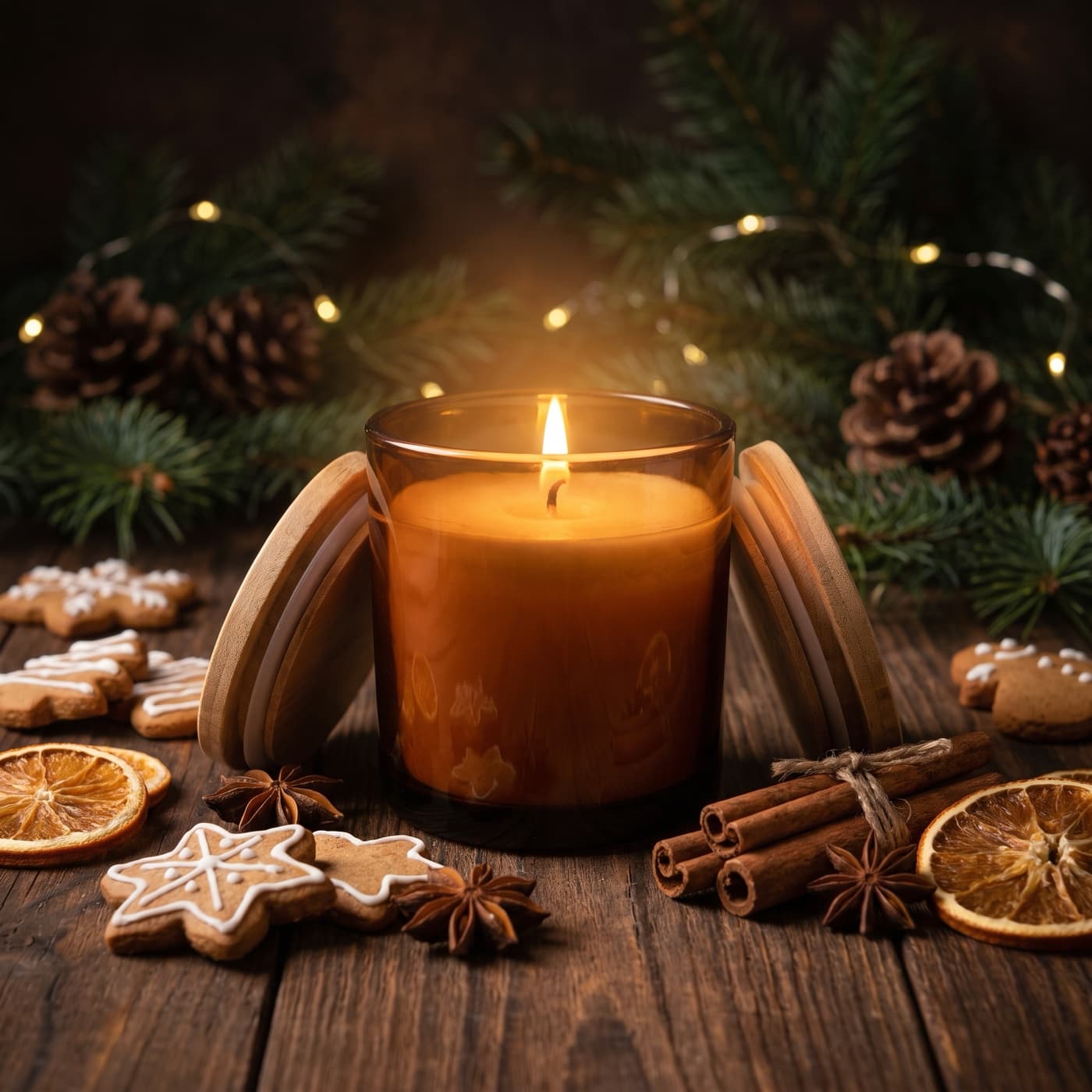 Gingerbread Evening Candle
